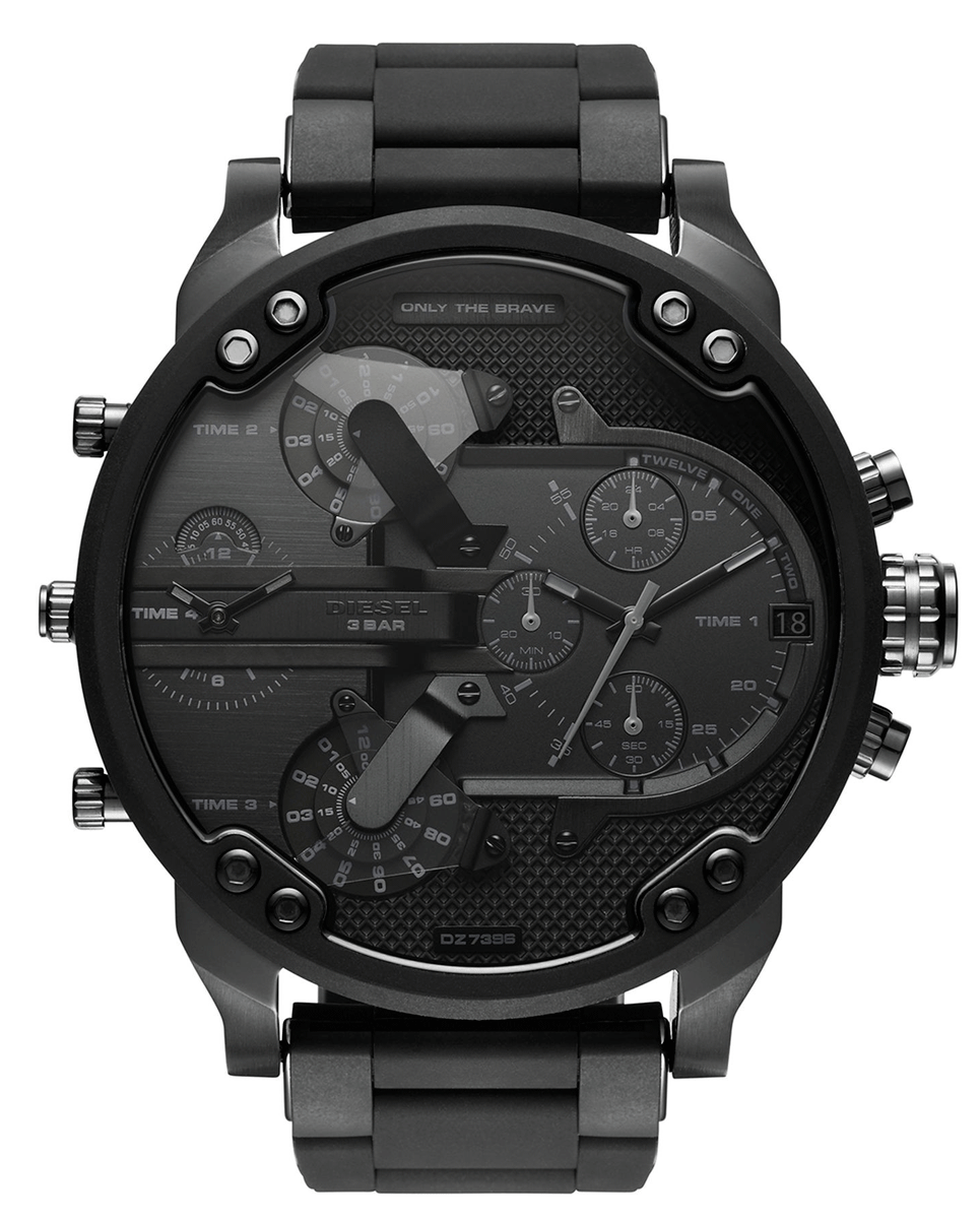 Diesel Mr Daddy 2.0 Chronograph Black Dial Black Stainless Steel Watch For Men - DZ7396 Watches Diesel   
