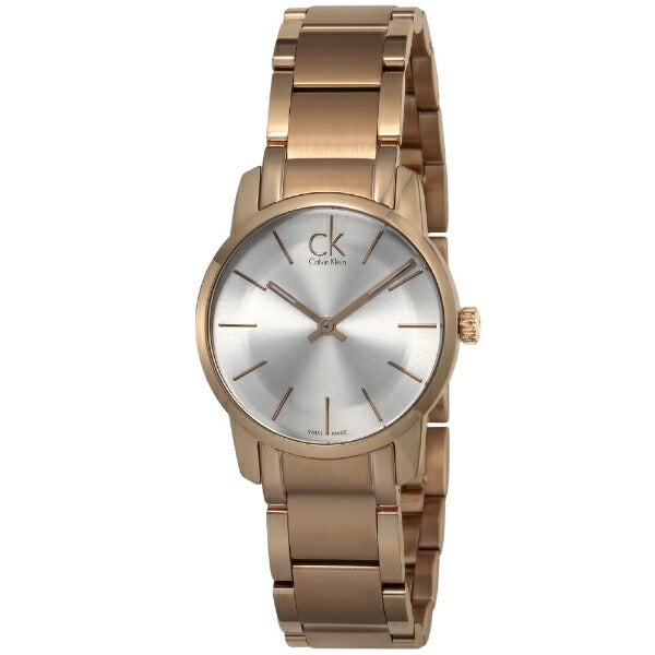 Calvin Klein City White Mother of Pearl Dial Rose Gold Steel Strap Watch for Women - K2G23646 Watches Calvin Klein   