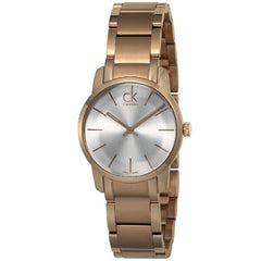 Calvin Klein City White Mother of Pearl Dial Rose Gold Steel Strap Watch for Women - K2G23646 Watches Calvin Klein   