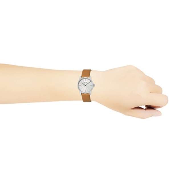 Calvin Klein City Silver Dial Orange Leather Strap Watch for Women - K2G231G6 Watches Calvin Klein   