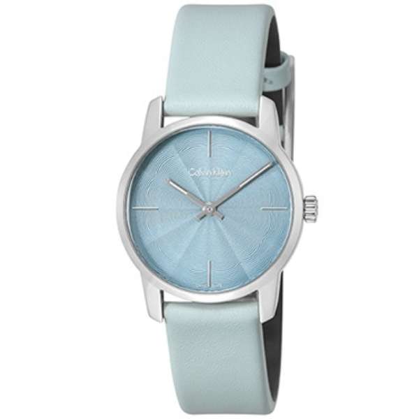 Calvin Klein City Blue Dial Blue Leather Strap Watch for Women - K2G231VN Watches Calvin Klein   