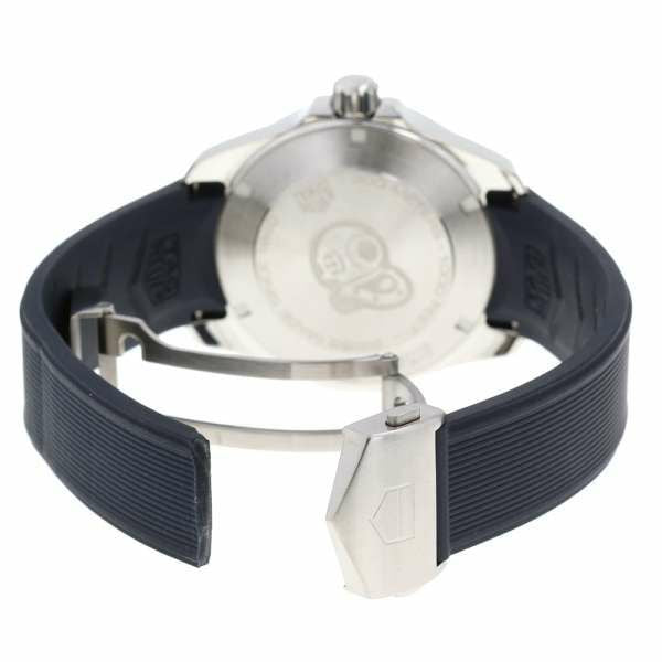 Tag Heuer Aquaracer 41mm Blue Dial Blue Rubber Strap Watch for Men - WAY111C.FT6155 Watches Tag Heuer   