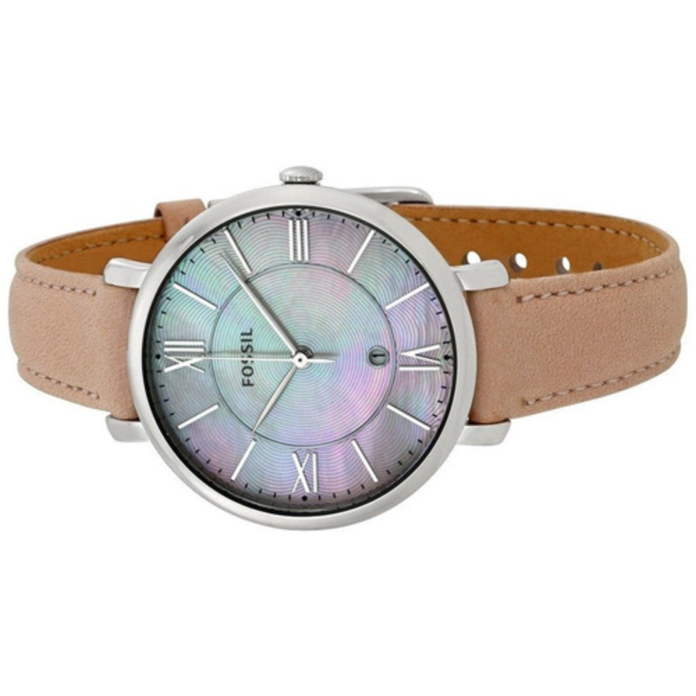 Fossil Jacqueline Blush Mother of Pearl Dial Pink Leather Strap Watch for Women - ES4151 Watches Fossil   