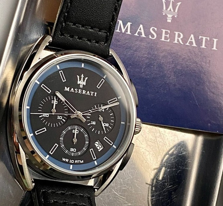 Maserati Trimarano Chronograph Blue Black Dial Watch For Men - R8871632001 Watches Maserati   