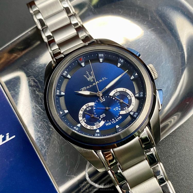 Maserati Traguardo Chronograph 45mm Blue Dial Stainless Steel Watch For Men - R8873612014 Watches Maserati   