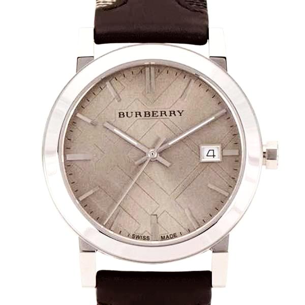 Burberry The City Grey Dial Leather Strap Watch for Men - BU9020 Watches Burberry   
