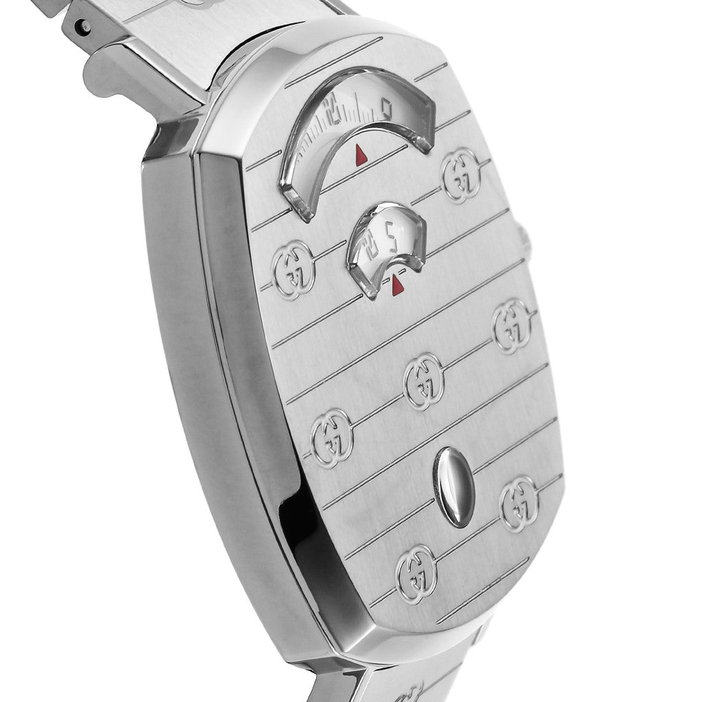 Gucci Grip Silver Dial Silver Steel Strap Watch For Women - YA157401 Watches Gucci   