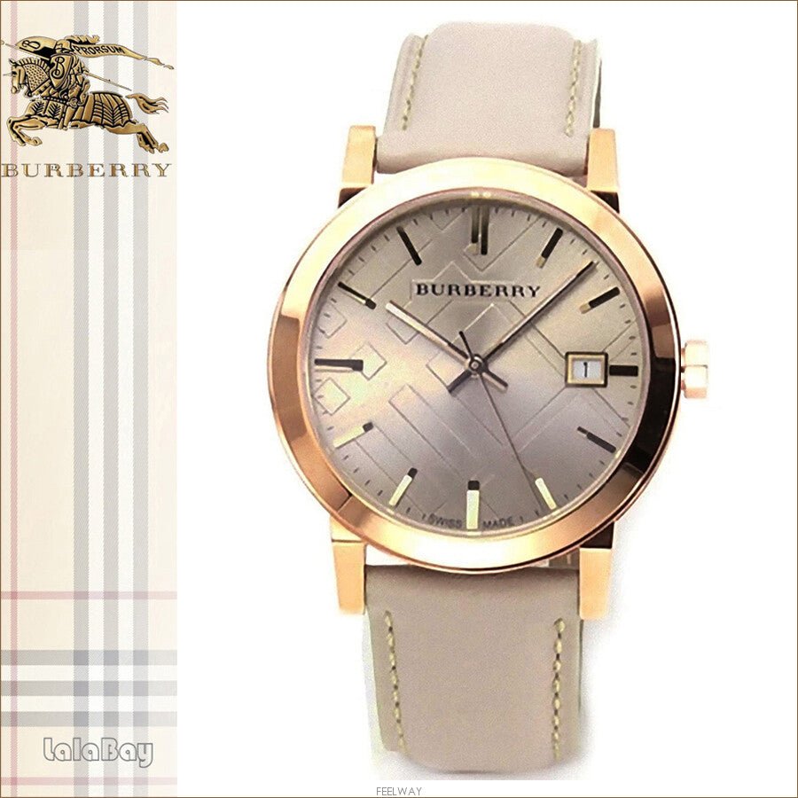 Burberry The City Beige Tan Dial Tan Leather Strap Watch for Women - BU9014 Watches Burberry   