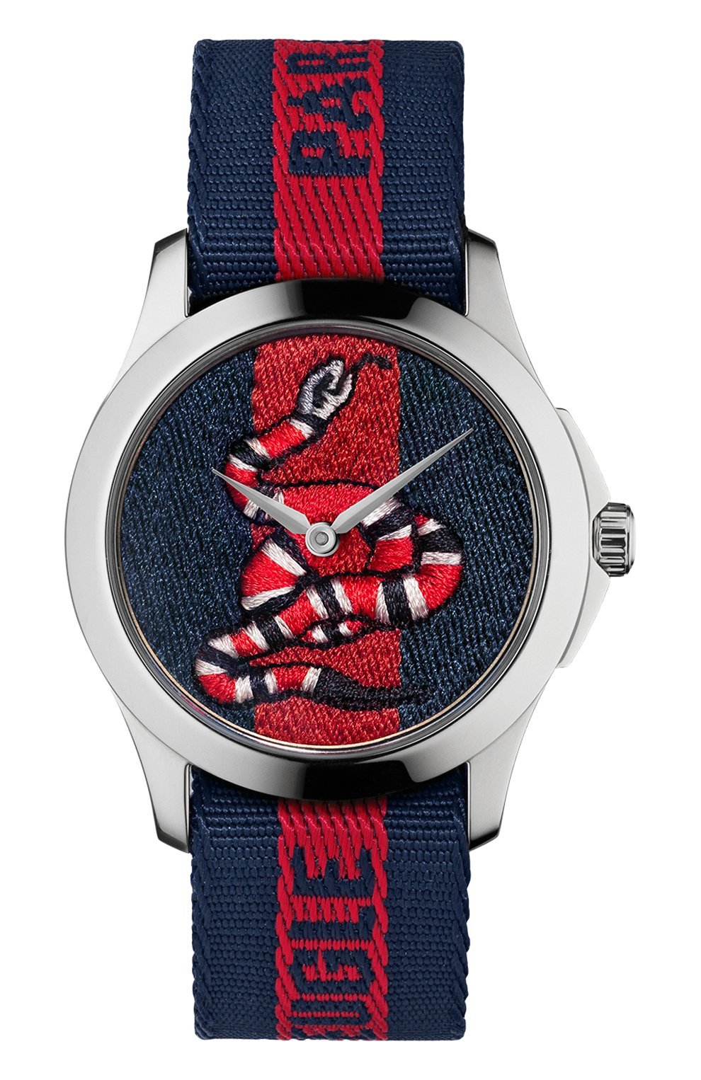 Gucci Le Marche Des Merveilles Blue Red Dial Blue Red Nylon Strap Unisex Watch - YA126493 Watches Gucci   