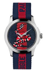 Gucci Le Marche Des Merveilles Blue Red Dial Blue Red Nylon Strap Unisex Watch - YA126493 Watches Gucci   