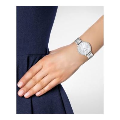 Emporio Armani Mother of Pearl Dial Silver Stainless Steel Watch For Women - AR2507 Watches Emporio Armani   