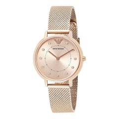 Emporio Armani Pink Dial Pink Mesh Bracelet Watch For Women - AR11129 Watches Emporio Armani   