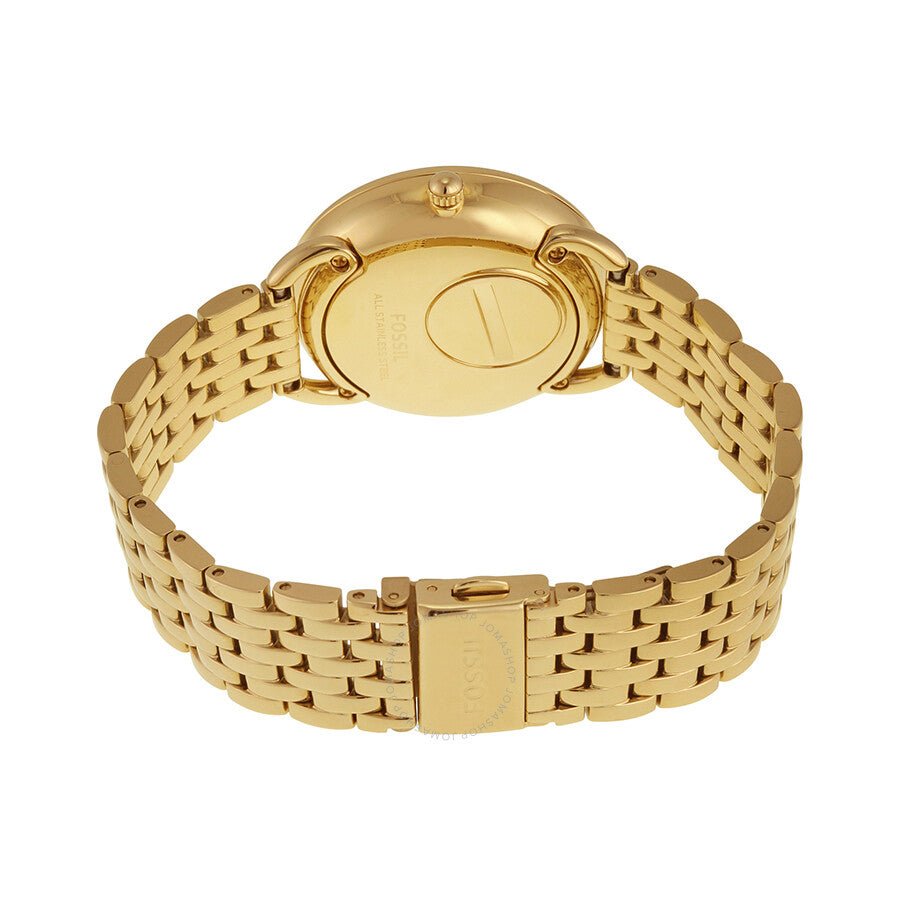 Fossil Tailor Gold Dial Gold Stainless Steel Strap Watch for Women - ES3714 Watches Fossil   