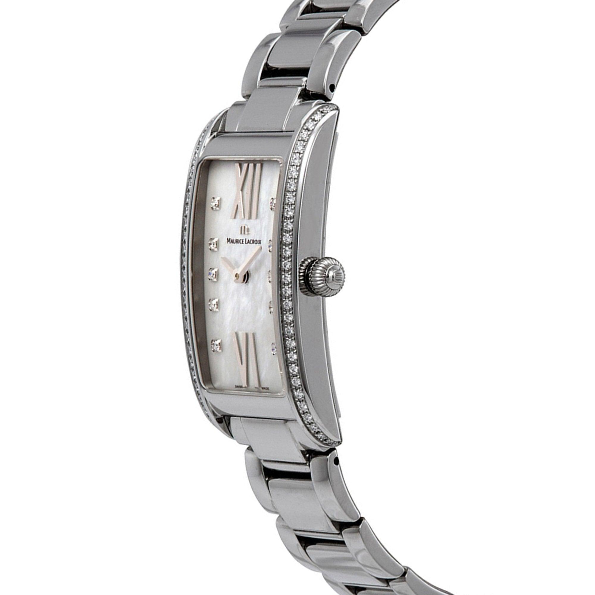 Maurice Lacroix Fiaba Diamonds White Dial Silver Steel Strap Watch for for Women - FA2164-SD532-170 Watches Maurice Lacroix   