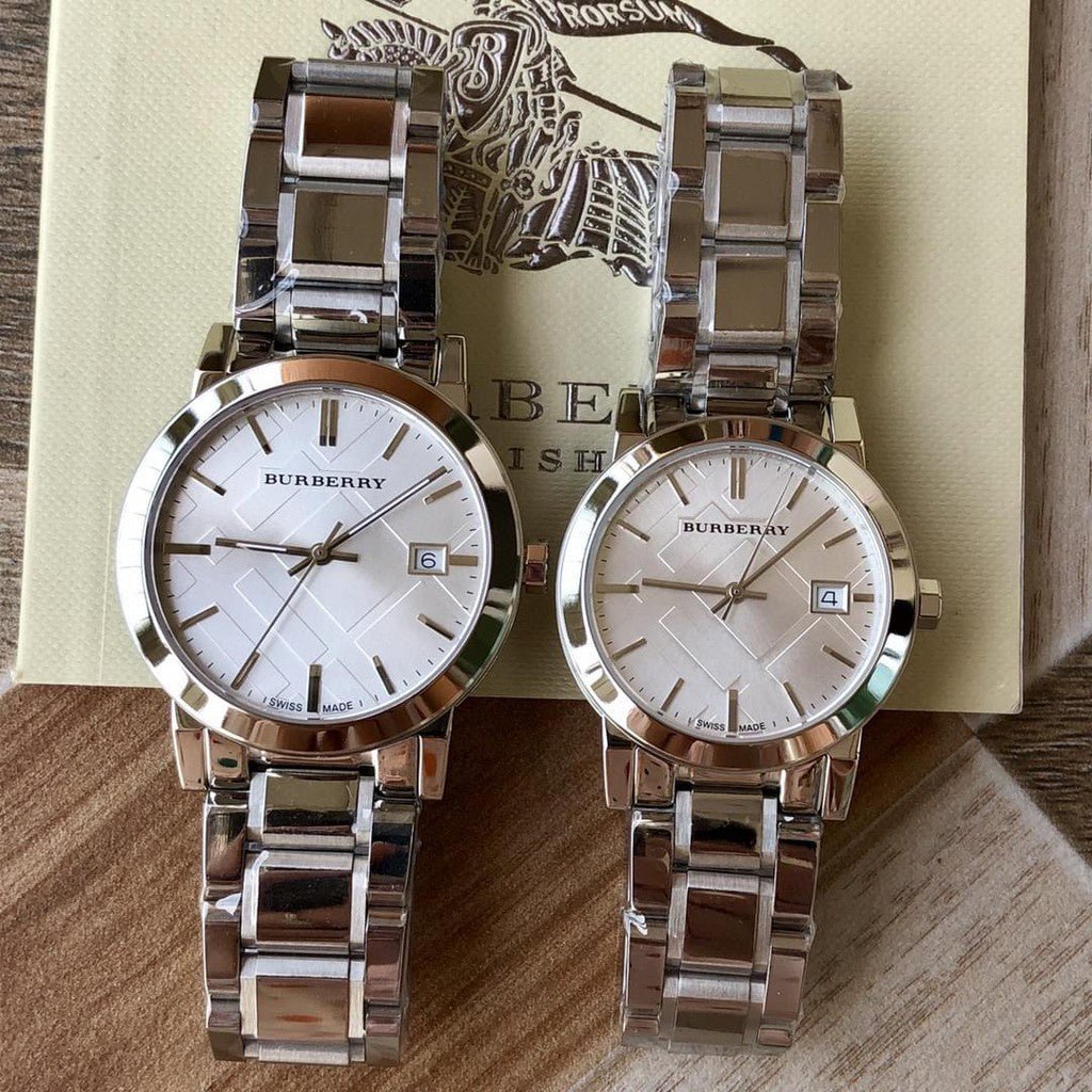 Burberry The City Silver Dial Silver Stainless Steel Strap Watch for Women - BU9000 Watches Burberry   