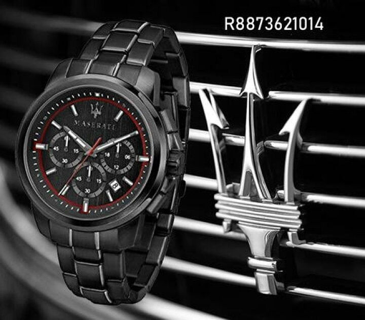 Maserati Successo 44mm Black Stainless Steel Watch For Men - R8873621014 Watches Maserati   