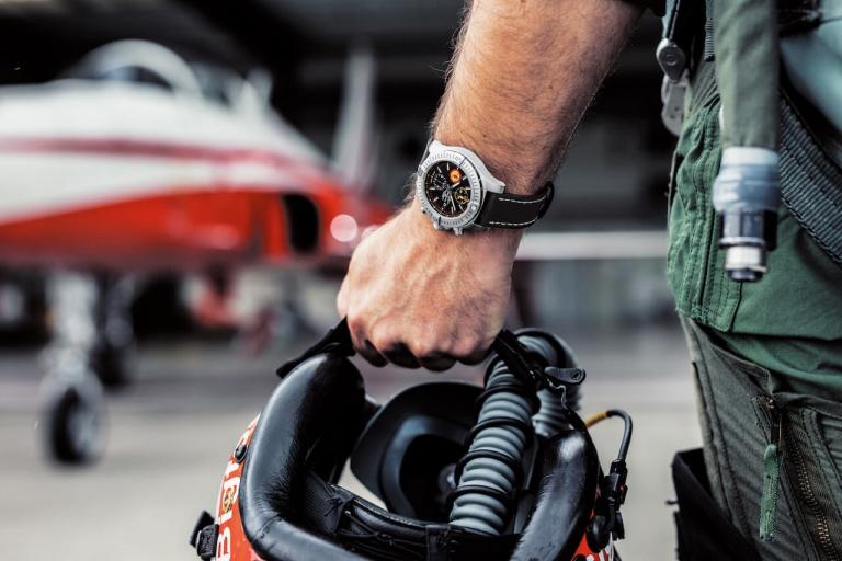 Breitling Avenger Chronograph 45mm Swiss Air Force Team Black Dial Black Nylon Strap Watch for Men - A133171A1B1X1 Watches Breitling   