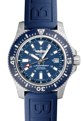 Breitling Superocean 44mm Diver Pro III Special Mariner Blue Dial Blue Rubber Strap Mens Watch - Y1739316/C959 Watches Breitling   