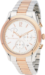 Maserati Tradizione White Dial Two Tone Stainless Steel Strap Watch For Men - R8873625001 Watches Maserati   