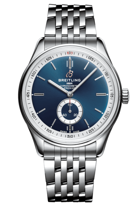 Breitling Premier Automatic 40mm Blue Dial Silver Steel Strap Watch for Men - A37340351C1A1 Watches Breitling   