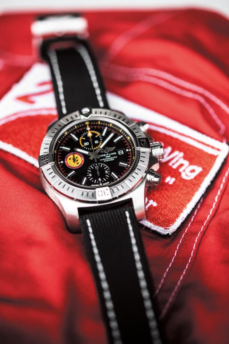 Breitling Avenger Chronograph 45mm Swiss Air Force Team Black Dial Black Nylon Strap Watch for Men - A133171A1B1X1 Watches Breitling   