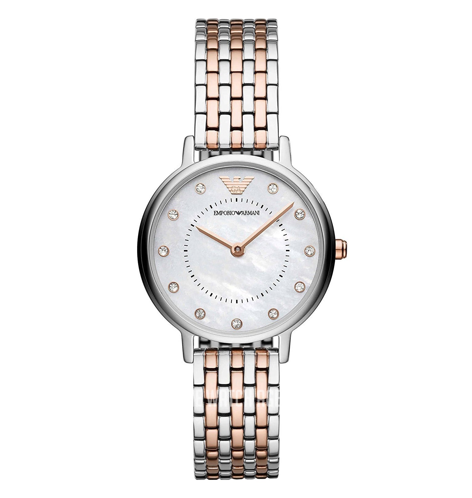 Emporio Armani Mother of Pearl Dial Two Tone Stainless Steel Watch For Women - AR11094 Watches Emporio Armani   