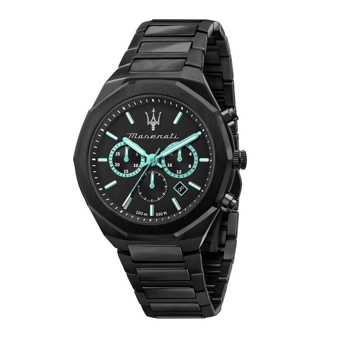 Maserati STILE Aqua Edition Black Dial Chronograph Watch For Men - R8873644001 Watches Maserati   