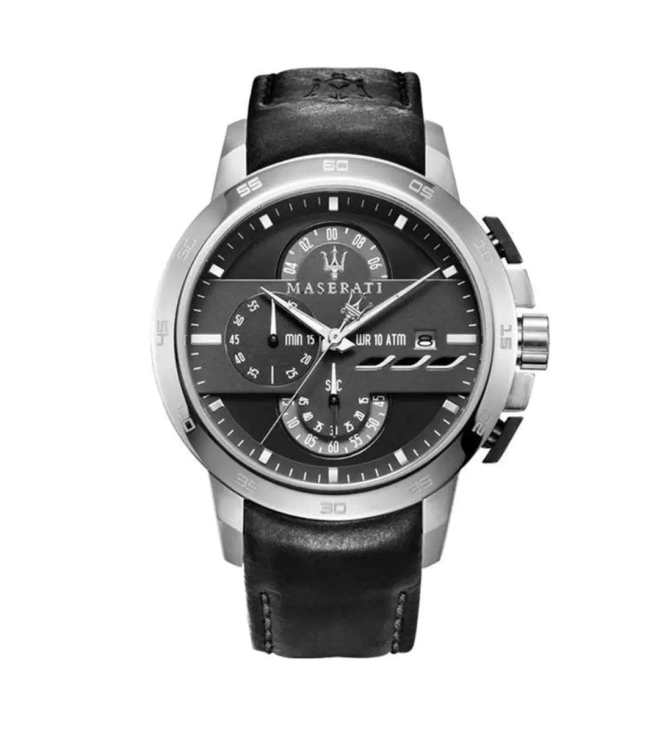 Maserati Ingegno Chronograph Leather Strap Watch For Men - R8871619004 Watches Maserati   