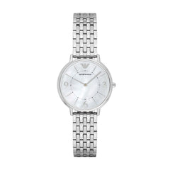 Emporio Armani Mother of Pearl Dial Silver Stainless Steel Watch For Women - AR2507 Watches Emporio Armani   