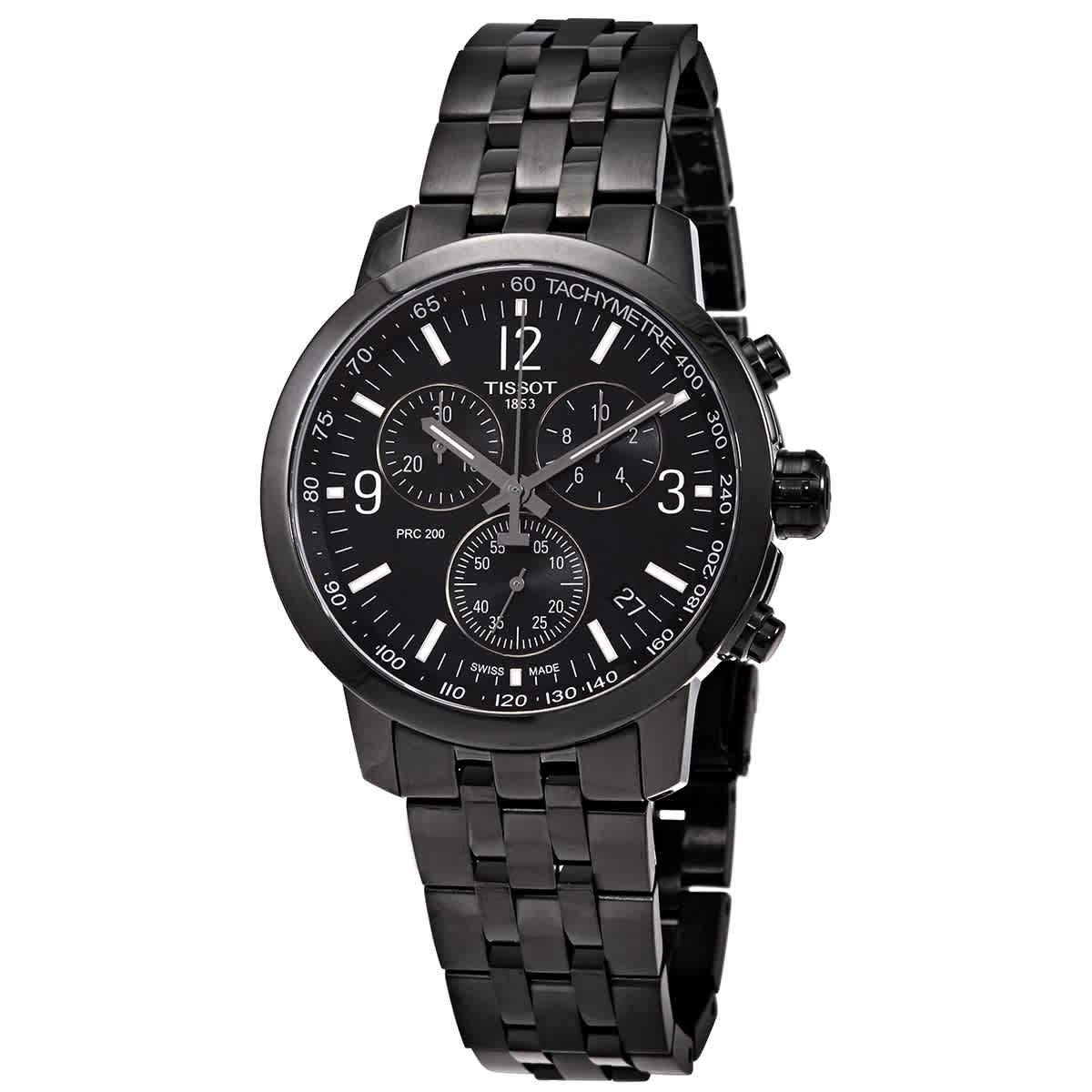 Tissot PRC 200 Chronograph Black Dial Black Stainless Steel Watch For Men - T114.417.33.057.00 Watches Tissot   