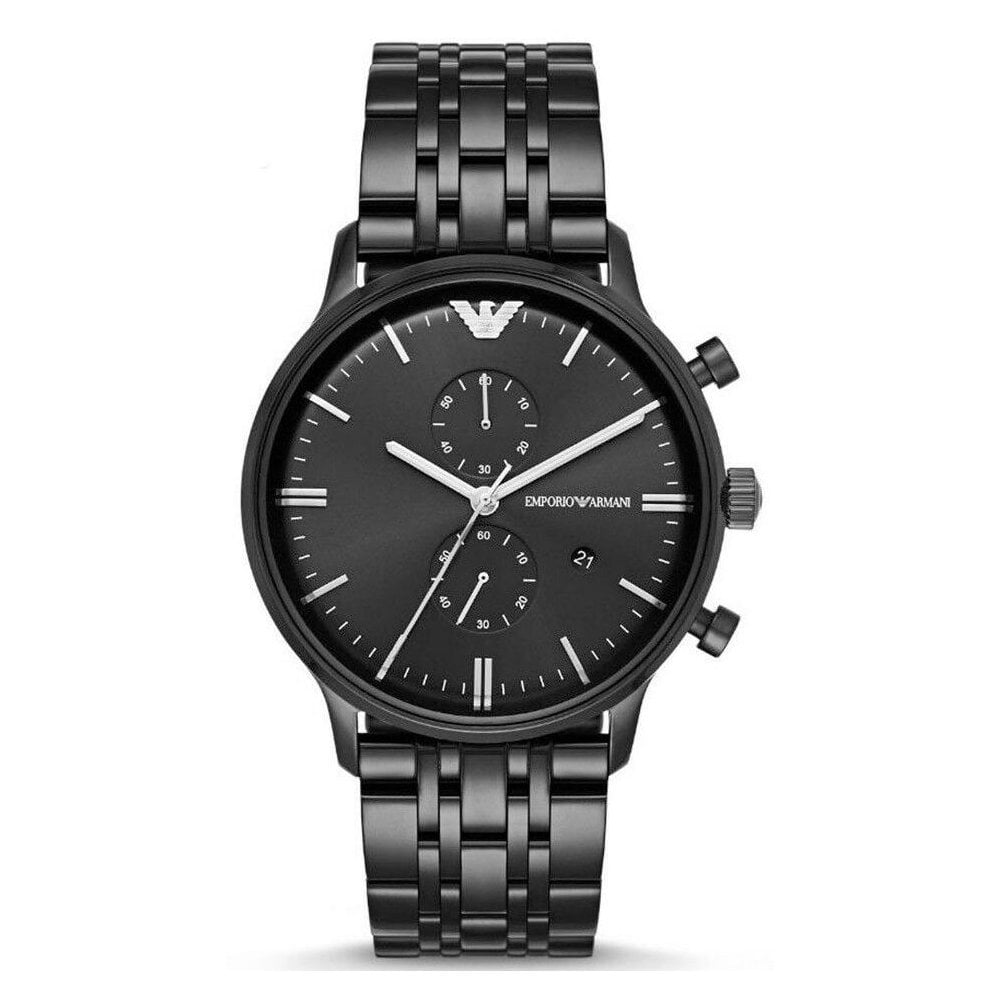 Emporio Armani Chronograph Black Dial Black Stainless Steel Watch For Men - AR1934 Watches Emporio Armani   