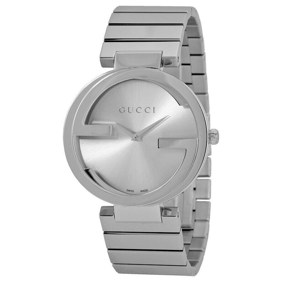 Gucci G Interlocking Silver Dial Silver Steel Strap Watch For Women - YA133308 Watches Gucci   