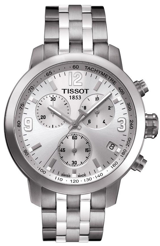 Tissot PRC 200 Chronograph Quartz Stainless Steel Watch For Men - T055.417.11.037.00 Watches Tissot   