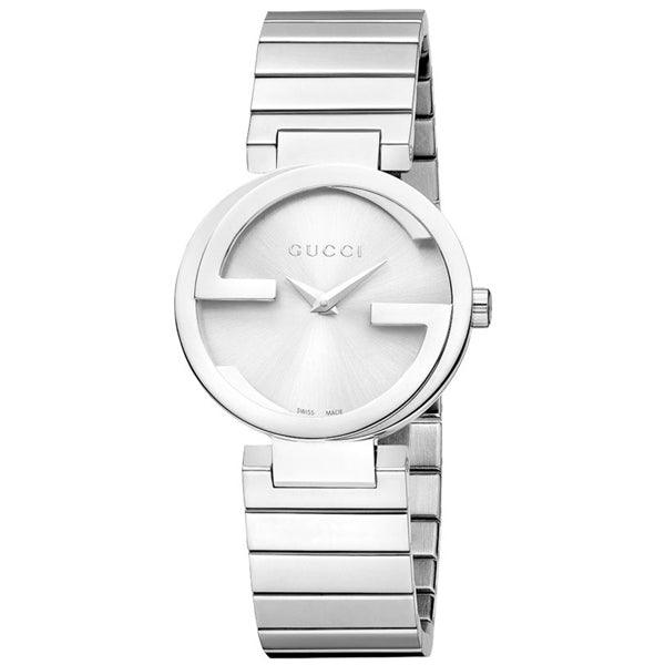 Gucci G Interlocking Silver Dial Silver Steel Strap Watch For Women - YA133503 Watches Gucci   