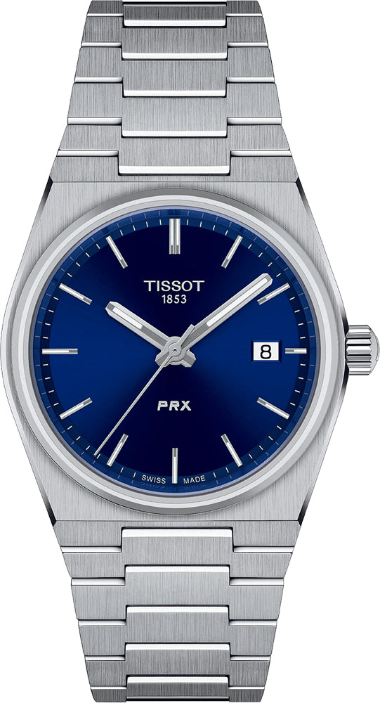 Tissot PRX Quartz Blue Dial Stainless Steel 35mm Watch For Men - T137.210.11.041.00 Watches Tissot   