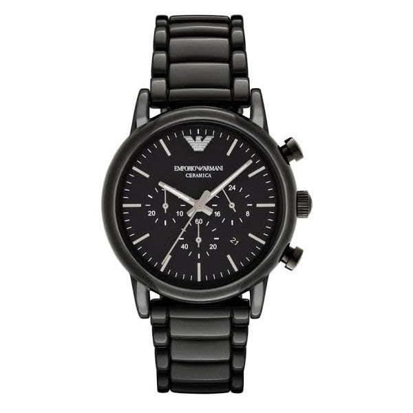 Emporio Armani Luigi Chronograph Black Dial Black Stainless Steel Watch For Men - AR1507 Watches Emporio Armani   