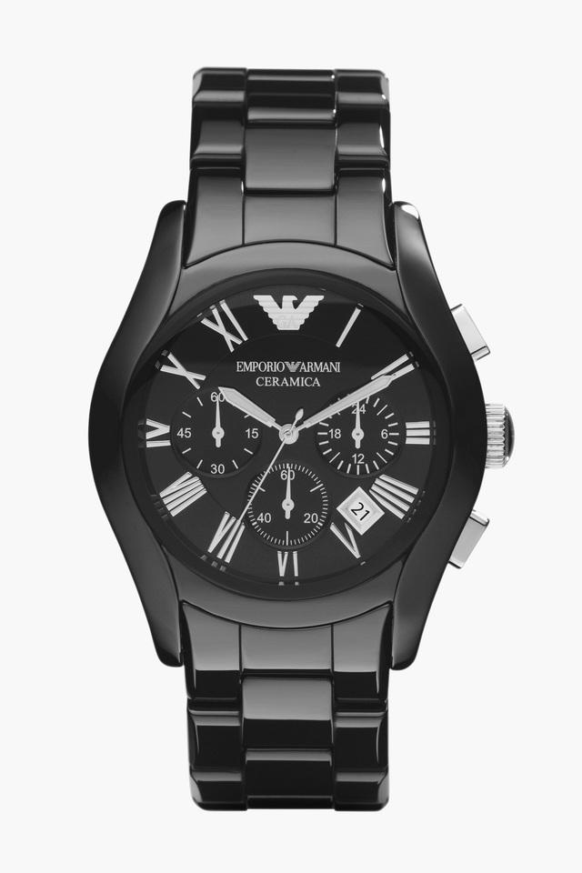 Emporio Armani Valente Chronograph Black Ceramic Watch For Men - AR1400 Watches Emporio Armani   