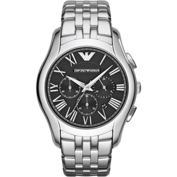 Emporio Armani Classic Chronograph Black Dial Stainless Steel Watch For Men - AR1786 Watches Emporio Armani   