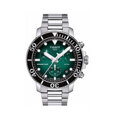 Tissot Seaster 1000 Chronograph Green Dial Silver Steel Strap Watch For Men - T120.417.11.091.01 Watches Tissot   