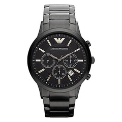 Emporio Armani Ceramica Chronograph Black Dial Black Stainless Steel Watch For Men - AR1451 Watches Emporio Armani   