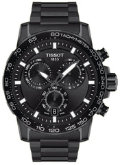 Tissot Supersport Chrono Black Dial Steel Strap Watch For Men - T125.617.33.051.00 Watches Tissot   