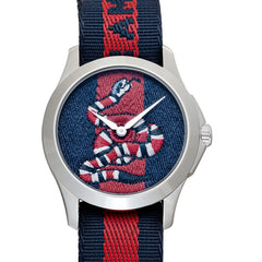 Gucci Le Marche Des Merveilles Blue Red Dial Blue Red Nylon Strap Unisex Watch - YA126493 Watches Gucci   