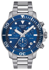 Tissot Seaster 1000 Chronograph Blue Dial Silver Stainless Steel Strap Watch For Men - T120.417.11.041.00 Watches Tissot   