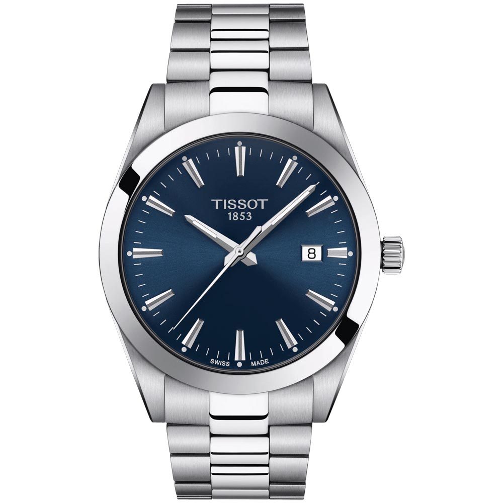 Tissot Gentleman Quartz Blue Dial Watch For Men - T127.410.11.041.00 Watches Tissot   