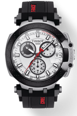 Tissot T Race Chronograph White Dial Black Silicon Strap Watch For Men - T115.417.27.011.00 Watches Tissot   