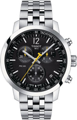Tissot PRC 200 Chronograph Black Dial Silver Stainless Steel Watch For Men - T114.417.11.057.00 Watches Tissot   