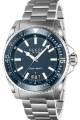 Gucci Dive Blue Dial Silver Steel Strap Watch For Men - YA136203 Watches Gucci   