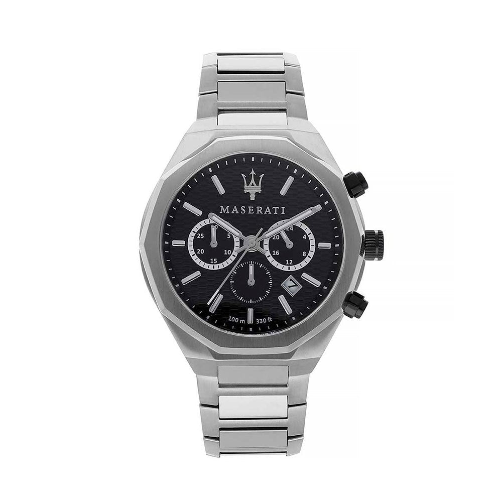 Maserati Stile Chronograph Black Dial Stainless Steel Watch For Men - R8873642004 Watches Maserati   