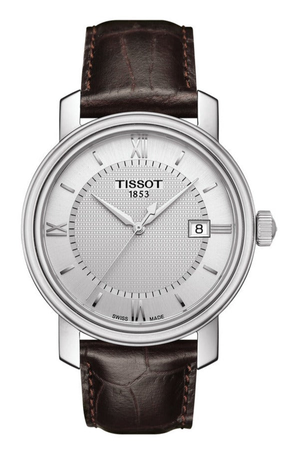 Tissot T Classic Bridgeport Brown Leather Strap Watch For Men - T097.410.16.038.00 Watches Tissot   