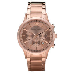 Emporio Armani Classic Rose Gold Chronograph Stainless Steel Watch For Men - AR2452 Watches Emporio Armani   